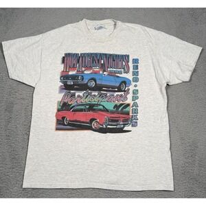Vintage Hot August Nights 1998 Participants Reno T-Shirt Mens XL White Car Show